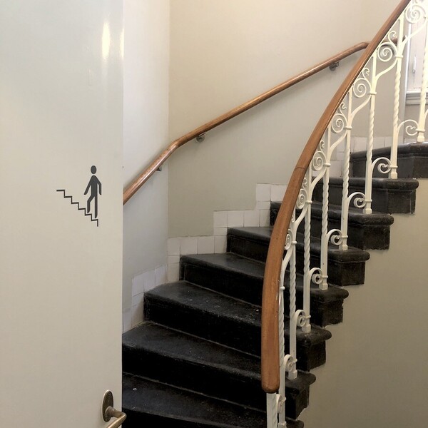 Pictogram op deur trappenhuis